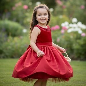 American Girl Vibrant Red Dress